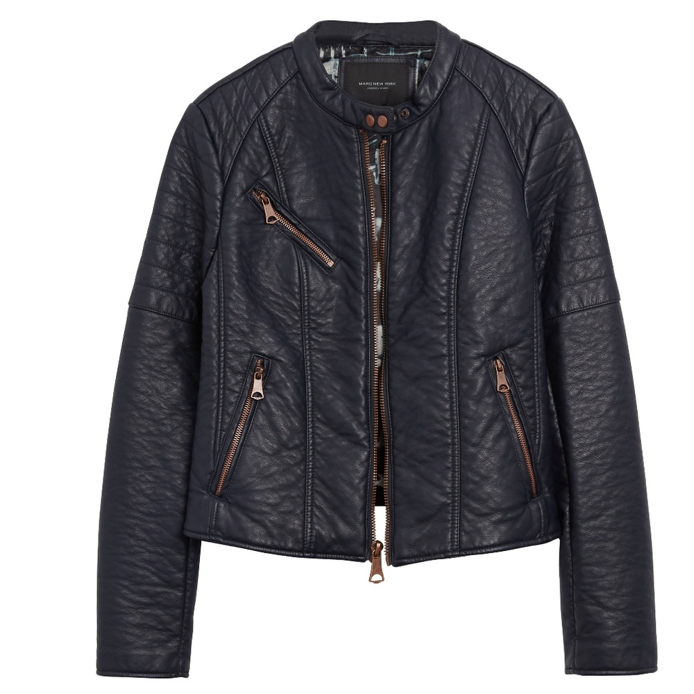 ANDREW MARC PERFORMANCE Florina Faux Leather Moto